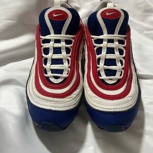 Nike Airmax 97 Kids Red White and Blue Sneakers